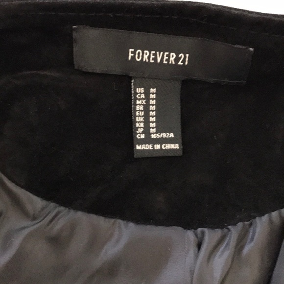 Forever 21 black suede moto jacket - Picture 6 of 6